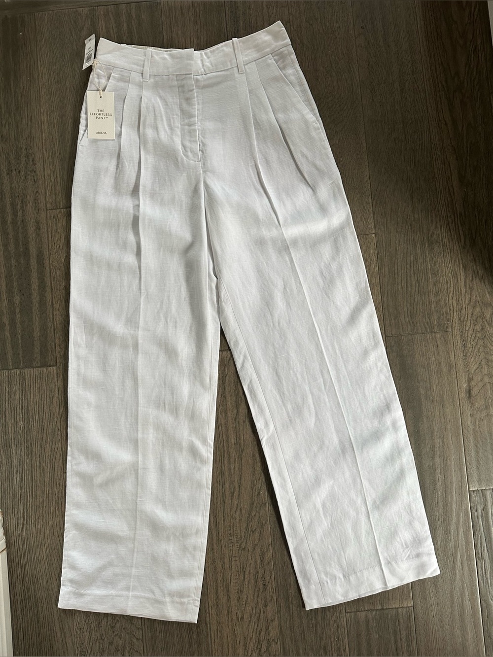 NWT Aritzia The Effortless Pant - CruiseLinen White Sz 6